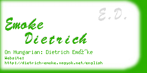 emoke dietrich business card